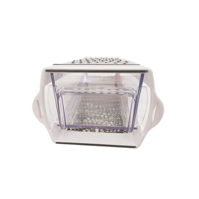 Casa si Gradina - Bucatarie si vesela - Ustensile bucatarie - Razatori si curatatoare - Razatoare de bucatarie cu cutie colectoare Flippy, doua tipuri de lame, carcasa inox si ABS, design practic, alb - Infinity.ro