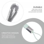 Market - Spalare si intretinere rufe - Produse intretinere Incaltaminte - Perii si alte accesorii - Perie de Curatat Pahare, Sticle, Biberoane, Flippy, cu Maner Lung, Uz Casnic, Silicon, Ergonomic, 3.9x5.4x38.5cm, Verde - Infinity.ro