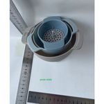 Casa si Gradina - Bucatarie si vesela - Ustensile bucatarie - Polonice, linguri si clesti de bucatarie - Set de Palnii Multifunctionale + Filtru, Flippy, 4 in 1, din Plastic, 11 x 10 cm, Albastru - Infinity.ro