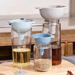 Casa si Gradina - Bucatarie si vesela - Ustensile bucatarie - Polonice, linguri si clesti de bucatarie - Set de Palnii Multifunctionale + Filtru, Flippy, 4 in 1, din Plastic, 11 x 10 cm, Albastru - Infinity.ro