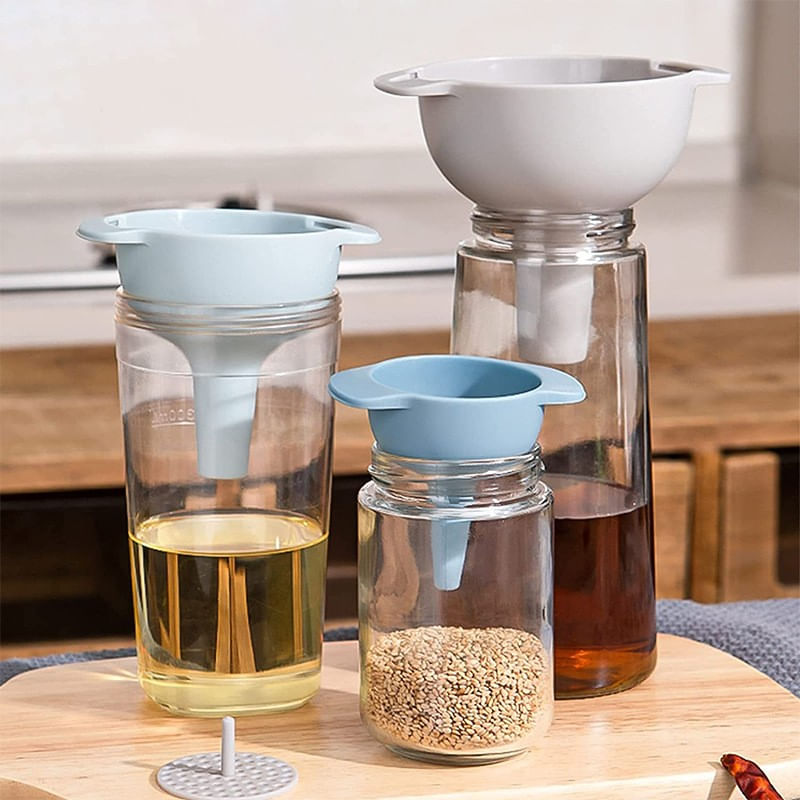 Casa si Gradina - Bucatarie si vesela - Ustensile bucatarie - Polonice, linguri si clesti de bucatarie - Set de Palnii Multifunctionale + Filtru, Flippy, 4 in 1, din Plastic, 11 x 10 cm, Albastru - Infinity.ro