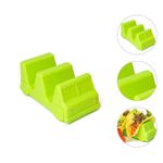 Casa si Gradina - Bucatarie si vesela - Ustensile bucatarie - Tavi servire - Suport pentru Taco, Flippy, Model Autobuz, 14 x 7.5 x 6.5 cm, din PP, Verde - Infinity.ro