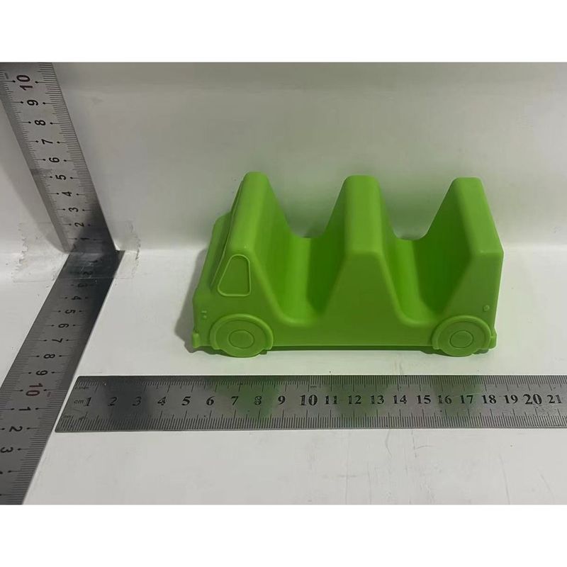 Casa si Gradina - Bucatarie si vesela - Ustensile bucatarie - Tavi servire - Suport pentru Taco, Flippy, Model Autobuz, 14 x 7.5 x 6.5 cm, din PP, Verde - Infinity.ro