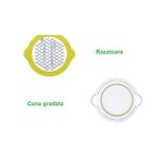 Electronice si Electrocasnice - Electrocasnice bucatarie - Preparare bauturi - Storcatoare de fructe - Storcator de Fructe 2 in 1, Flippy, cu Razatoare si Separator Ou, 14.8 x 8 x 13 cm, Verde - Infinity.ro