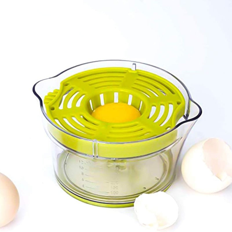 Electronice si Electrocasnice - Electrocasnice bucatarie - Preparare bauturi - Storcatoare de fructe - Storcator de Fructe 2 in 1, Flippy, cu Razatoare si Separator Ou, 14.8 x 8 x 13 cm, Verde - Infinity.ro
