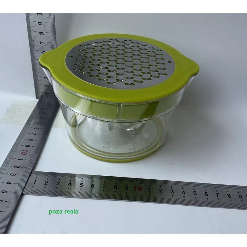 Electronice si Electrocasnice - Electrocasnice bucatarie - Preparare bauturi - Storcatoare de fructe - Storcator de Fructe 2 in 1, Flippy, cu Razatoare si Separator Ou, 14.8 x 8 x 13 cm, Verde - Infinity.ro