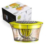 Electronice si Electrocasnice - Electrocasnice bucatarie - Preparare bauturi - Storcatoare de fructe - Storcator de Fructe 2 in 1, Flippy, cu Razatoare si Separator Ou, 14.8 x 8 x 13 cm, Verde - Infinity.ro