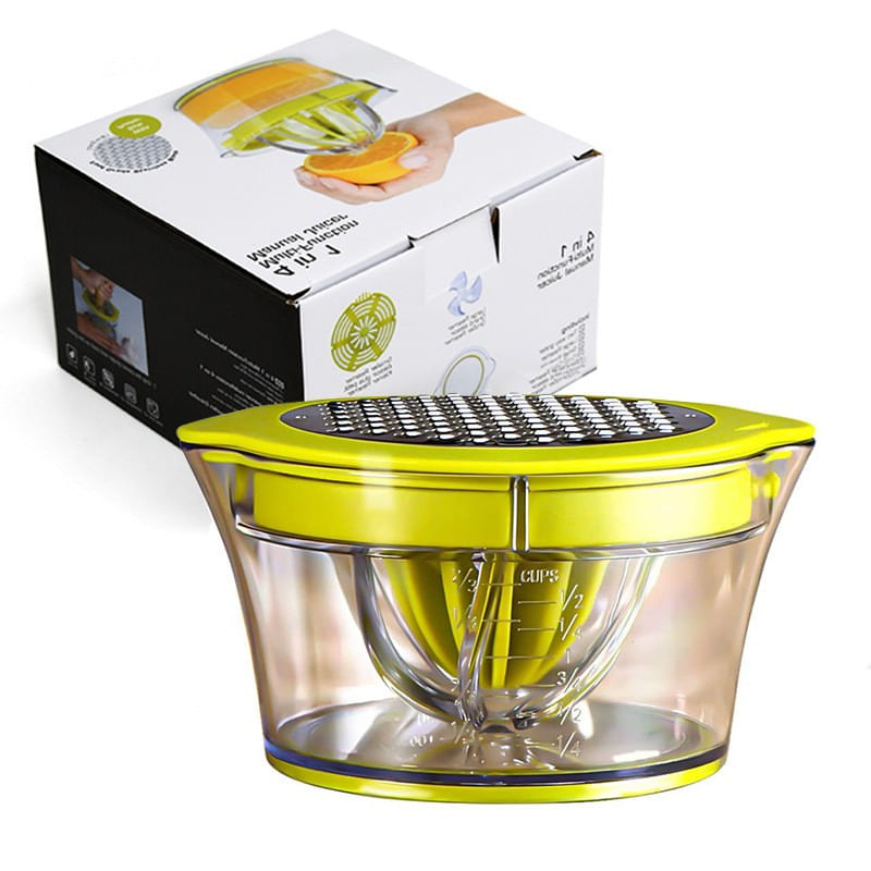 Electronice si Electrocasnice - Electrocasnice bucatarie - Preparare bauturi - Storcatoare de fructe - Storcator de Fructe 2 in 1, Flippy, cu Razatoare si Separator Ou, 14.8 x 8 x 13 cm, Verde - Infinity.ro