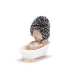 Casa si Gradina - Bucatarie si vesela - Organizare si depozitare bucatarie - Suporturi tacamuri si vase - Suport pentru Spalat Vase, Flippy, pentru Burete/Sarma, Model Cada, Alb/Bej - Infinity.ro