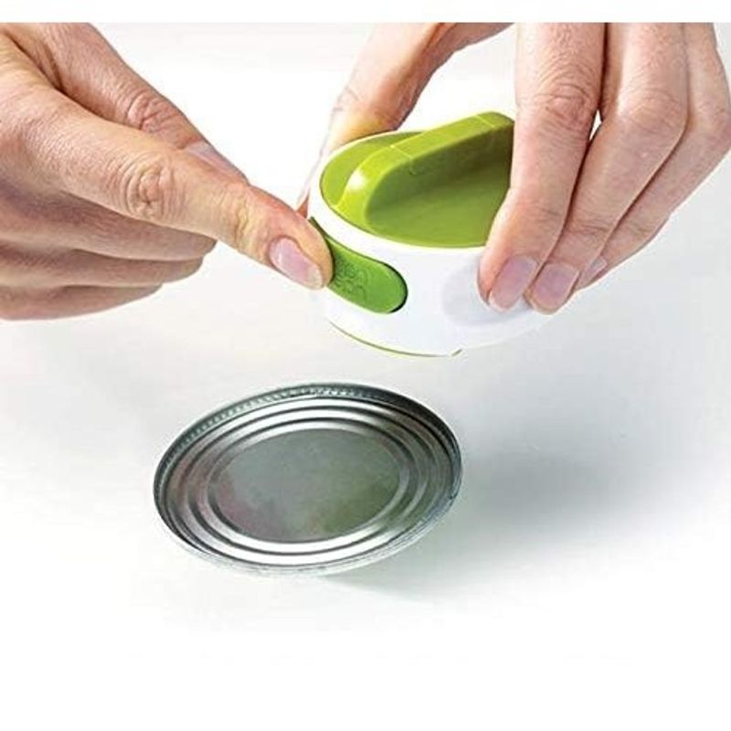 Casa si Gradina - Bucatarie si vesela - Ustensile bucatarie - Desfacatoare conserve - Desfacator Manual de Conserve si Sticle, Flippy, 6.8 x 4.8 cm, din ABS + Otel, Verde/Alb - Infinity.ro