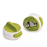 Casa si Gradina - Bucatarie si vesela - Ustensile bucatarie - Desfacatoare conserve - Desfacator Manual de Conserve si Sticle, Flippy, 6.8 x 4.8 cm, din ABS + Otel, Verde/Alb - Infinity.ro
