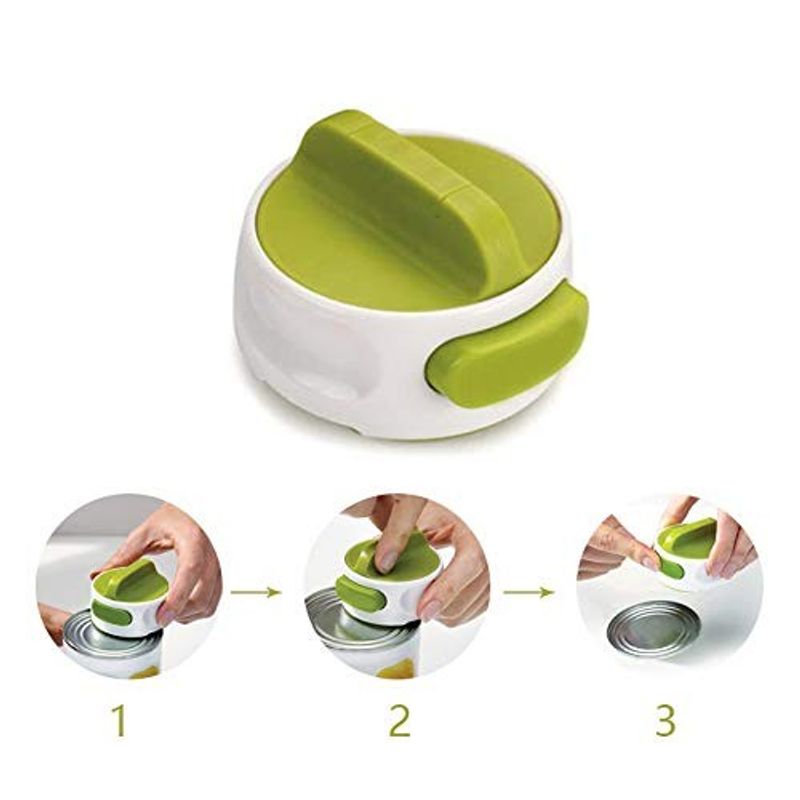 Casa si Gradina - Bucatarie si vesela - Ustensile bucatarie - Desfacatoare conserve - Desfacator Manual de Conserve si Sticle, Flippy, 6.8 x 4.8 cm, din ABS + Otel, Verde/Alb - Infinity.ro