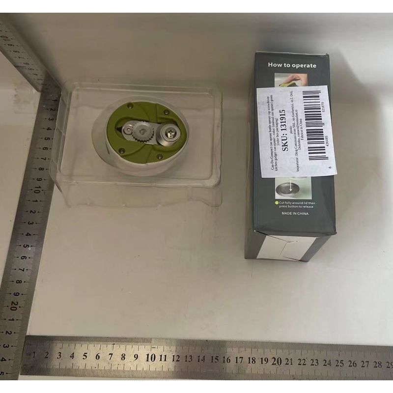 Casa si Gradina - Bucatarie si vesela - Ustensile bucatarie - Desfacatoare conserve - Desfacator Manual de Conserve si Sticle, Flippy, 6.8 x 4.8 cm, din ABS + Otel, Verde/Alb - Infinity.ro