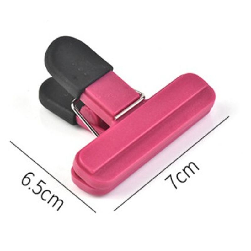 Casa si Gradina - Bucatarie si vesela - Ustensile bucatarie - Polonice, linguri si clesti de bucatarie - Cleste Multifunctional pentru Sigilarea Pungilor, Flippy, din Plastic, Mentine Alimentele Proaspete, 7x6.5 cm, Roz - Infinity.ro