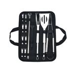 Casa si Gradina - Gradina si terasa - Gratare si accesorii - Accesorii gratare - Set 16 Ustensile pentru Gratar, Flippy, din Otel Inoxidabil, Geanta Oxford, Argintiu - Infinity.ro