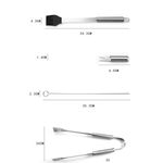 Casa si Gradina - Gradina si terasa - Gratare si accesorii - Accesorii gratare - Set 16 Ustensile pentru Gratar, Flippy, din Otel Inoxidabil, Geanta Oxford, Argintiu - Infinity.ro