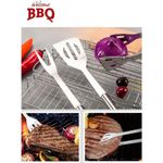 Casa si Gradina - Gradina si terasa - Gratare si accesorii - Accesorii gratare - Set 16 Ustensile pentru Gratar, Flippy, din Otel Inoxidabil, Geanta Oxford, Argintiu - Infinity.ro