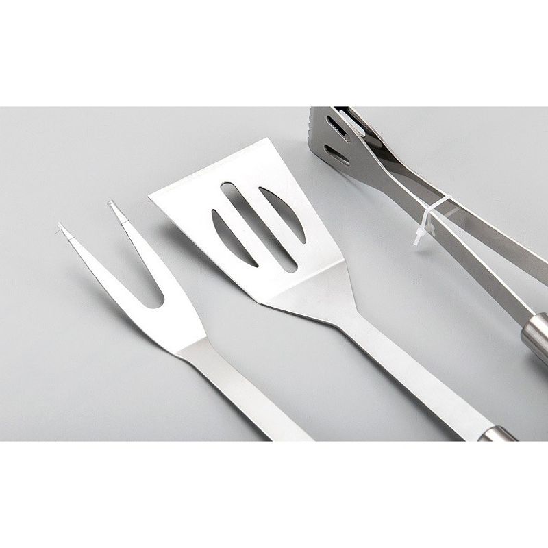 Casa si Gradina - Gradina si terasa - Gratare si accesorii - Accesorii gratare - Set 16 Ustensile pentru Gratar, Flippy, din Otel Inoxidabil, Geanta Oxford, Argintiu - Infinity.ro