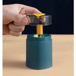 Casa si Gradina - Bucatarie si vesela - Ustensile bucatarie - Rasnite si dozatoare condimente - Suport Scobitori, Flippy, Automat, cu Buton si Capac, din PP, 9.5x6 cm, Albastru - Infinity.ro