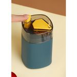 Casa si Gradina - Bucatarie si vesela - Ustensile bucatarie - Rasnite si dozatoare condimente - Suport Scobitori, Flippy, Automat, cu Buton si Capac, din PP, 9.5x6 cm, Albastru - Infinity.ro