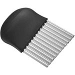 Casa si Gradina - Bucatarie si vesela - Vesela si tacamuri - Cutite si seturi de cutite - Cutit pentru Cartofi Ondulati, Flippy, pentru Legume, Forma Ondulata, Usor de Utilizat, Taiere, Negru - Infinity.ro