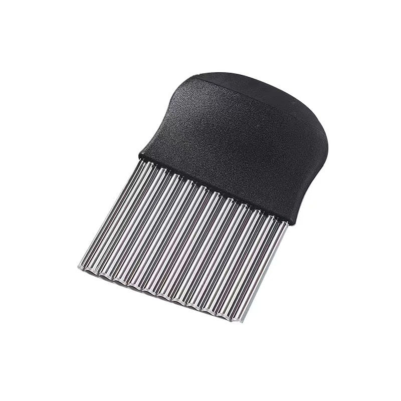 Casa si Gradina - Bucatarie si vesela - Vesela si tacamuri - Cutite si seturi de cutite - Cutit pentru Cartofi Ondulati, Flippy, pentru Legume, Forma Ondulata, Usor de Utilizat, Taiere, Negru - Infinity.ro