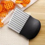 Casa si Gradina - Bucatarie si vesela - Vesela si tacamuri - Cutite si seturi de cutite - Cutit pentru Cartofi Ondulati, Flippy, pentru Legume, Forma Ondulata, Usor de Utilizat, Taiere, Negru - Infinity.ro