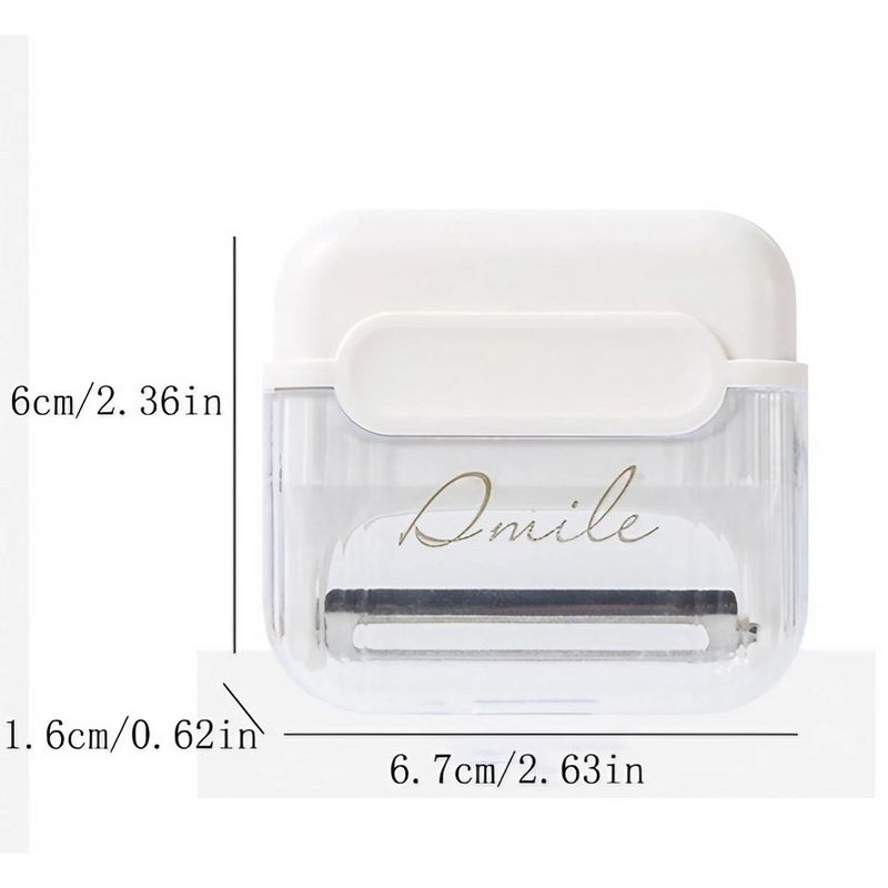 Casa si Gradina - Bucatarie si vesela - Ustensile bucatarie - Razatori si curatatoare - Decojitor/Curatator manual de legume si fructe, Flippy, portabil, cu magnet, doua lame, Inox, Alb, 6.7x6x1.6 cm - Infinity.ro