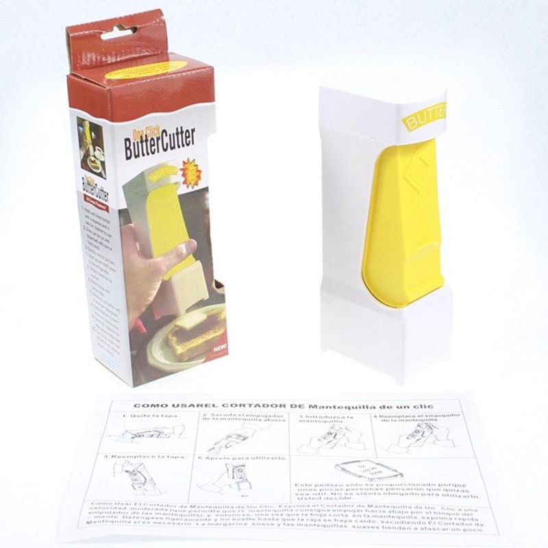 Casa si Gradina - Bucatarie si vesela - Ustensile bucatarie - Feliatoare si taietoare manuale - Feliator manual de unt Flippy, material plastic, design usor si practic, 20x6x8.5 cm, Butter Cutter, alb - Infinity.ro