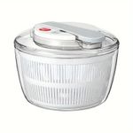 Casa si Gradina - Bucatarie si vesela - Organizare si depozitare bucatarie - Cutii alimentare - Uscator Manual pentru Salata si Verdeturi, Flippy, Plastic, 16x15x21 cm, Capacitate 3L, Alb - Infinity.ro