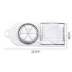 Electronice si Electrocasnice - Electrocasnice bucatarie - Mixere, tocatoare & roboti de bucatarie - Feliatoare - Feliator multifunctional Flippy pentru oua, mozzarela, fructe, 2 forme de feliere, agatatoare, 20 cm, Alb - Infinity.ro