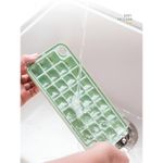 Casa si Gradina - Bucatarie si vesela - Accesorii bar - Forme cuburi de gheata - Set Cutie pentru Gheata, Flippy, Uz Casnic, Doua Tavite pentru Cuburi, Capac Etans, Lopata, 23.5x13.3x10 cm, Verde - Infinity.ro