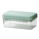 Casa si Gradina - Bucatarie si vesela - Accesorii bar - Forme cuburi de gheata - Set Cutie pentru Gheata, Flippy, Uz Casnic, Doua Tavite pentru Cuburi, Capac Etans, Lopata, 23.5x13.3x10 cm, Verde - Infinity.ro