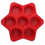 Casa si Gradina - Bucatarie si vesela - Vase pentru gatit - Tavi copt - Forme de Silicon pentru Copt, Flippy, 7 Forme Rotiunde, pentru Burgeri si Prajituri, 38.5 x 4 cm, Rosu - Infinity.ro