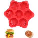 Casa si Gradina - Bucatarie si vesela - Vase pentru gatit - Tavi copt - Forme de Silicon pentru Copt, Flippy, 7 Forme Rotiunde, pentru Burgeri si Prajituri, 38.5 x 4 cm, Rosu - Infinity.ro