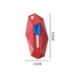 Carti si Birotica - Birotica - Accesorii de birou - Foarfece si cuttere - Cutter pentru Cutii, Flippy, Varf Rotunjit si Zimtat, Tip Breloc, 6.5x3.5 cm, Rosu - Infinity.ro