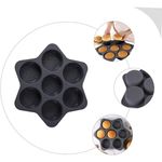 Casa si Gradina - Bucatarie si vesela - Vase pentru gatit - Tavi copt - Forme de Silicon pentru Copt, Flippy, 7 Forme Rotiunde, pentru Burgeri si Prajituri, 38.5 x 4 cm, Negru - Infinity.ro