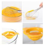 Casa si Gradina - Bucatarie si vesela - Ustensile bucatarie - Polonice, linguri si clesti de bucatarie - Set 3 ustensile pentru bucatarie Flippy, 2 teluri, un separator oua, inox/silicon, Galben - Infinity.ro