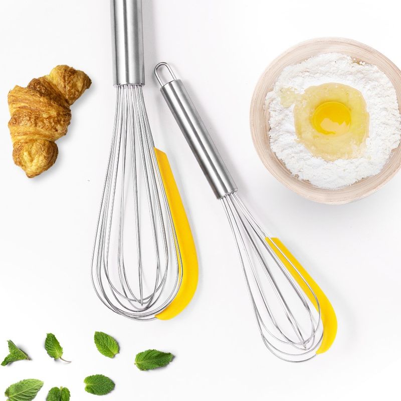 Casa si Gradina - Bucatarie si vesela - Ustensile bucatarie - Polonice, linguri si clesti de bucatarie - Set 3 ustensile pentru bucatarie Flippy, 2 teluri, un separator oua, inox/silicon, Galben - Infinity.ro