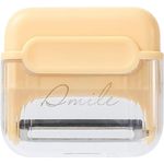 Casa si Gradina - Bucatarie si vesela - Ustensile bucatarie - Razatori si curatatoare - Decojitor/Curatator manual de legume si fructe, Flippy, portabil, cu magnet, doua lame, Inox, Galben, 6.7x6x1.6 cm - Infinity.ro