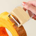 Casa si Gradina - Bucatarie si vesela - Ustensile bucatarie - Razatori si curatatoare - Decojitor/Curatator manual de legume si fructe, Flippy, portabil, cu magnet, doua lame, Inox, Galben, 6.7x6x1.6 cm - Infinity.ro