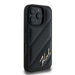 Laptop, Telefoane si Tablete - Telefoane mobile si accesorii - Accesorii Telefoane - Huse telefoane - Husa pentru iPhone 16 Pro Max - Karl Lagerfeld Diagonal Quilted Script (KLHCP16XPQDSMGK) - Negru - Infinity.ro
