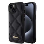 Laptop, Telefoane si Tablete - Telefoane mobile si accesorii - Accesorii Telefoane - Huse telefoane - Husa pentru iPhone 15 - Guess Quilted Metal Logo (GUHCP15SPSQSQSK) - Negru - Infinity.ro