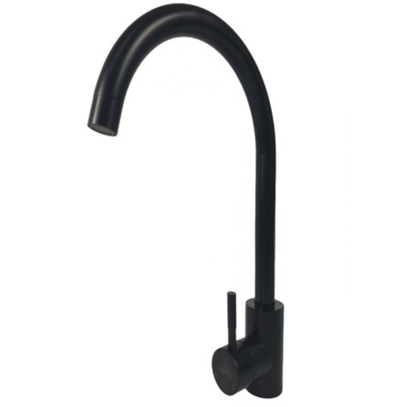 Casa si Gradina - Sanitare - Chiuveta bucatarie si accesorii - Baterii bucatarie - Baterie bucatarie MIXXUS SUS-011-2 BLACK din otel inoxidabil, Monocomanda, Racorduri incluse - Infinity.ro
