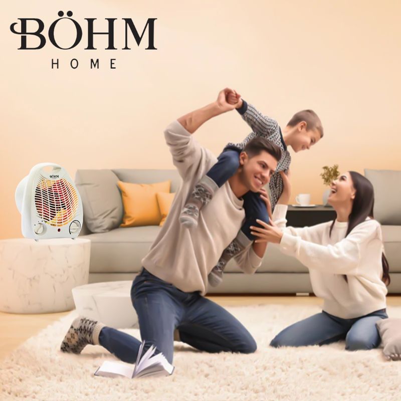 Electronice si Electrocasnice - Climatizare si sisteme de incalzire - Aparate incalzire aer - Aeroterme - Aeroterma electrica BFH-801 BoHM , 3 trepte de putere 750/1000/2000W , suprafata de incalzire 20-25 m² - Infinity.ro