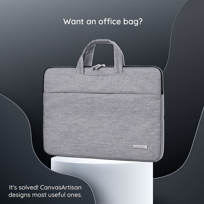 Laptop, Telefoane si Tablete - Laptopuri si accesorii - Accesorii Laptop - Genti laptop - Geanta Laptop 13" - 14" - CanvasArtisan (L3-C12) - Light Gri - Infinity.ro