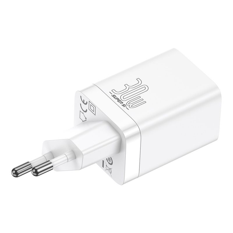 Laptop, Telefoane si Tablete - Telefoane mobile si accesorii - Accesorii Telefoane - Incarcatoare telefoane - Incarcator Priza, 2in1, 30W - Baseus Super Si Pro (CCSUPP-E02) - Alb - Infinity.ro