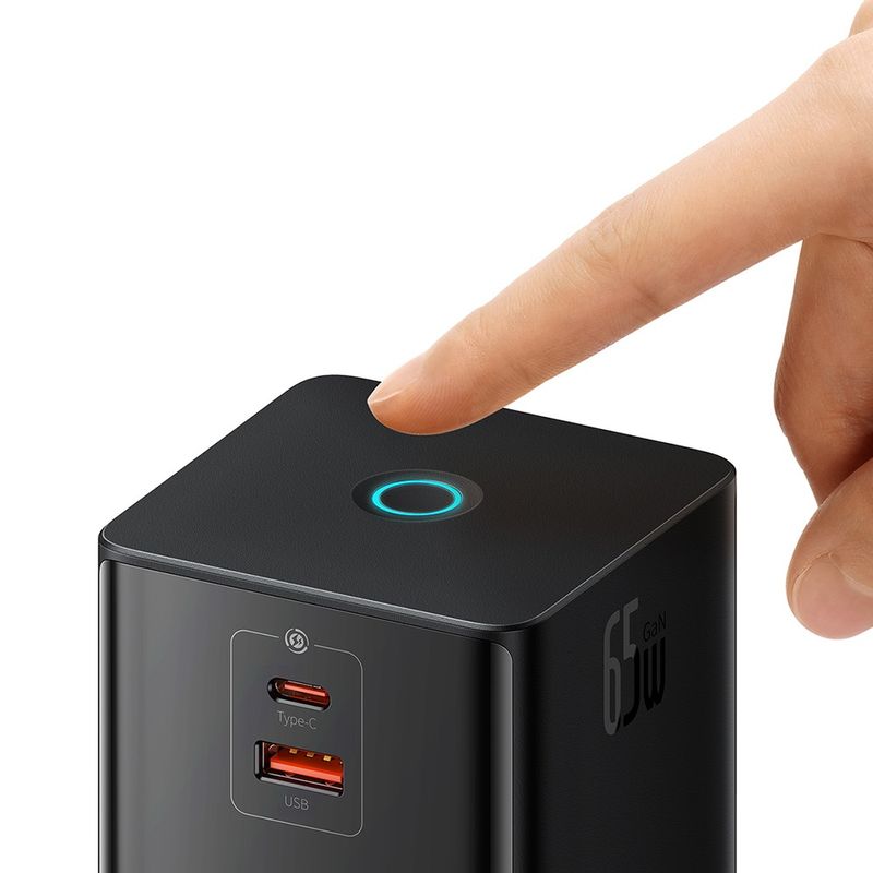 Laptop, Telefoane si Tablete - Telefoane mobile si accesorii - Accesorii Telefoane - Incarcatoare telefoane - Incarcator 3 x AC, USB, Type-C cu Cablu Type-C, 65W, US Plug - Baseus (PSLR000101) - Negru - Infinity.ro