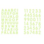 Casa si Gradina - Decoratiuni - Stickere decorative - Set stickere decorative, Litere si Cifre, lumineaza in intuneric, 20x13 - Infinity.ro