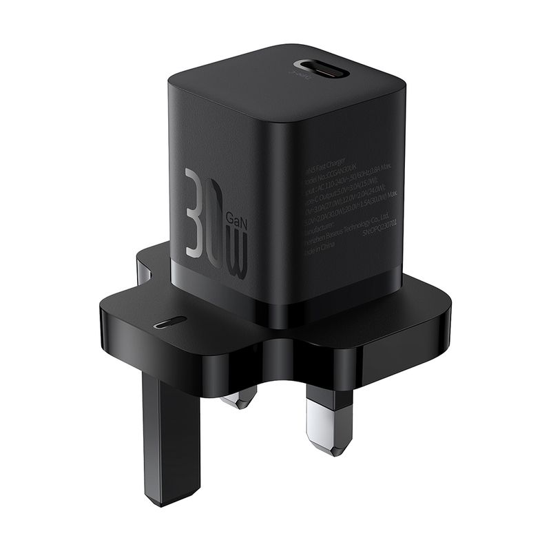 Laptop, Telefoane si Tablete - Telefoane mobile si accesorii - Accesorii Telefoane - Incarcatoare telefoane - Incarcator UK Type-C, 30W, P69, Policarbonat, Baseus GaN5 P10110906113 00, P69, Policarbonat, Black - Infinity.ro